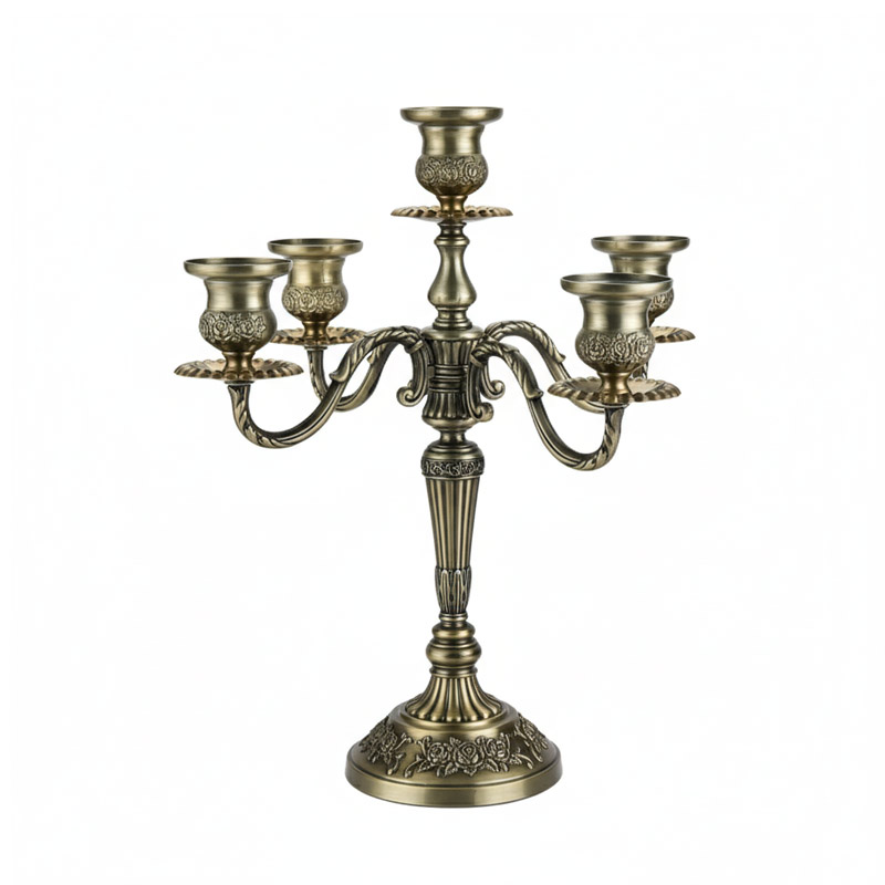 3-Arm & 5-Arm Vintage European Iron Candelabra