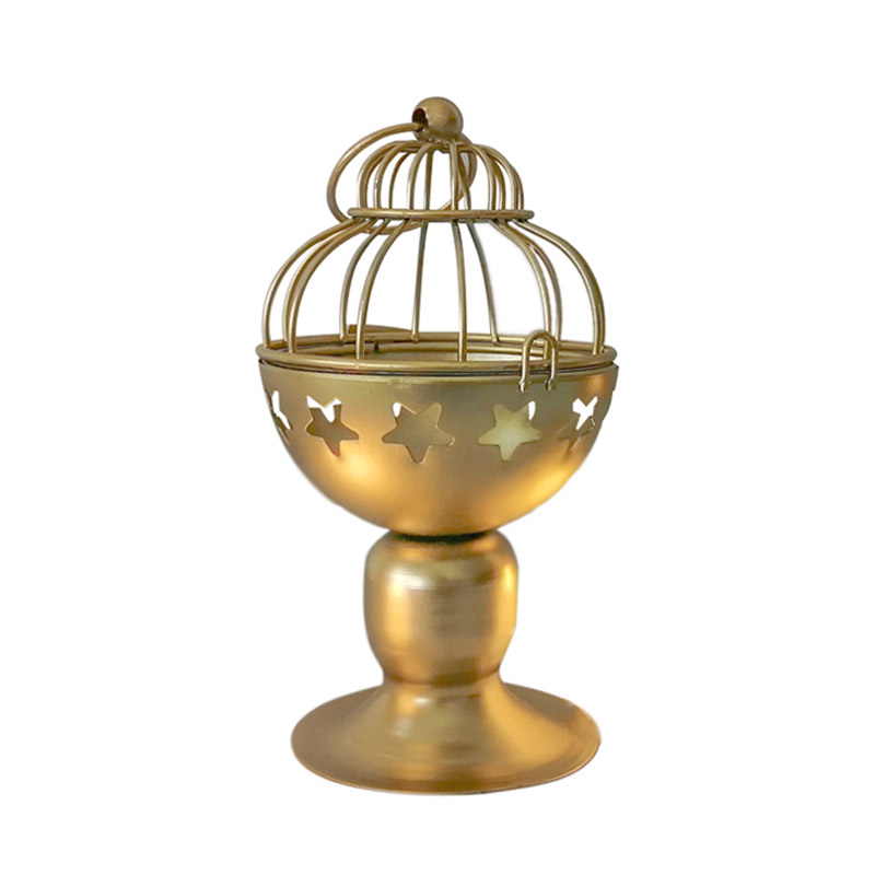Vintage Plated Metal Birdcage  Candlestick Style:Style2