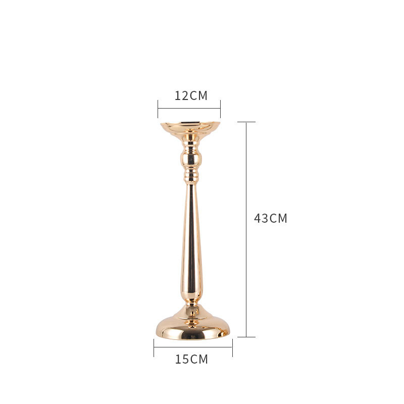 Modern Minimalist Wrought Iron Candle Holder Size:15*15*43cm
