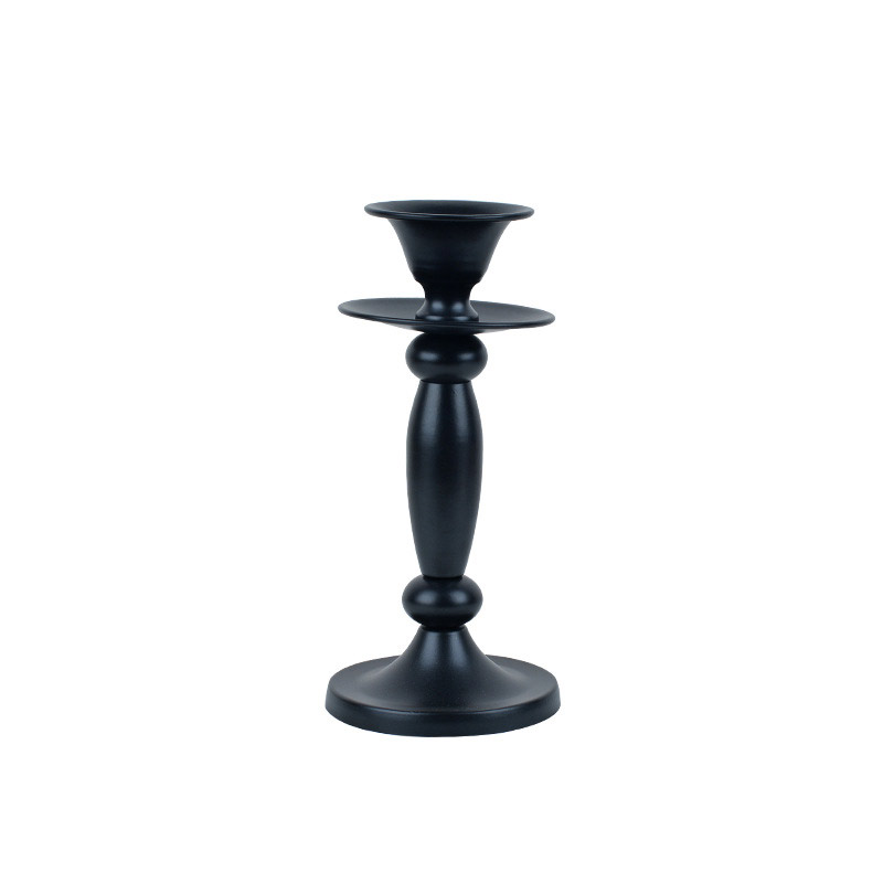 European Minimalist Wrought Iron Candlestick Holders (Set of 3) Size:8*8*26cm