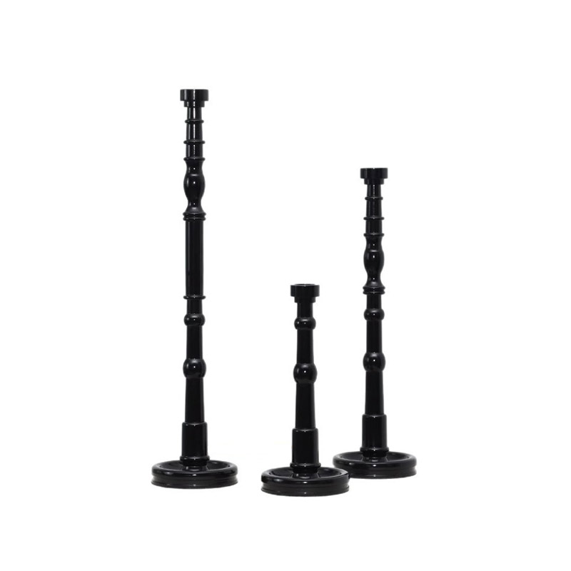 Black Iron Candlestick Set Color:Black