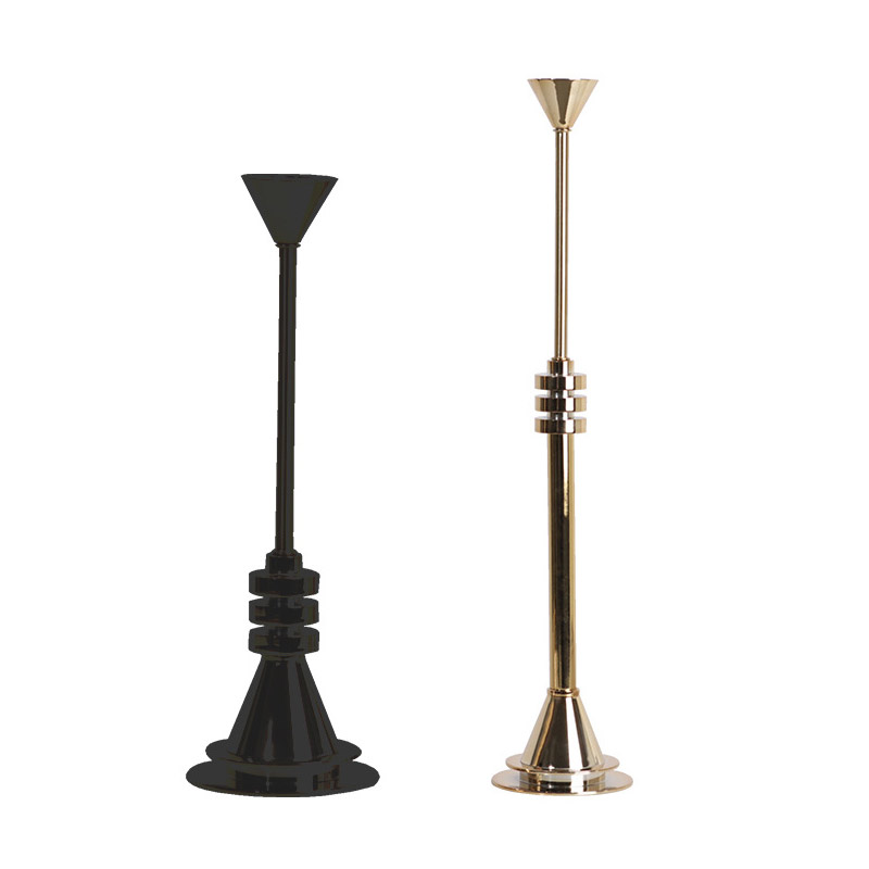 Modern & Minimalist Metal Candlestick ,Black/Gold