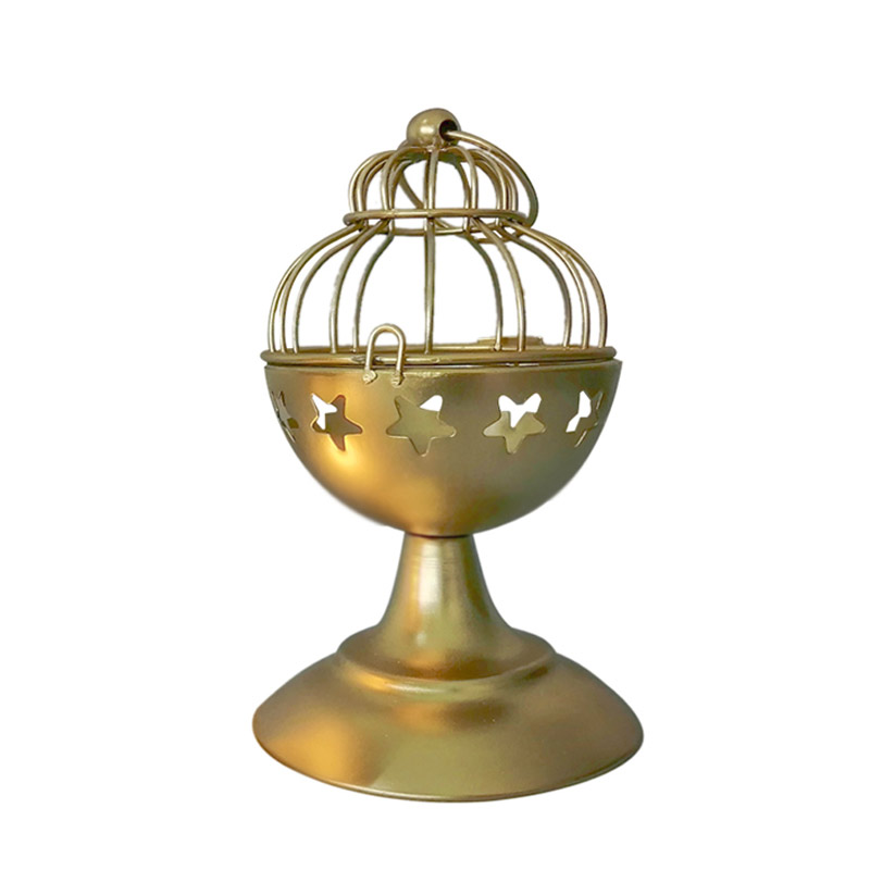 Vintage Plated Metal Birdcage  Candlestick Style:Style1
