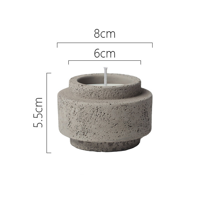 Minimalist Concrete Aromatherapy Candle Jar Color:Natural