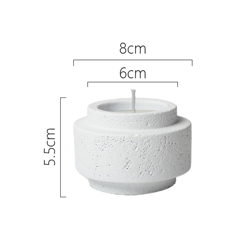 Minimalist Concrete Aromatherapy Candle Jar Color:White