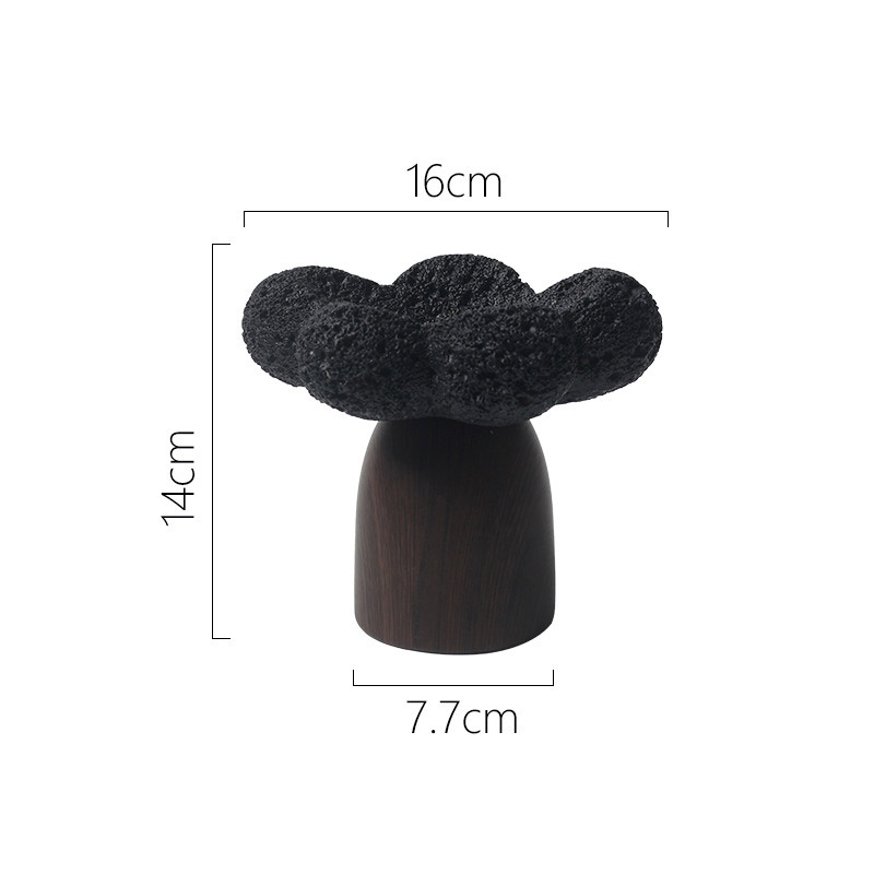 The Cement Ceramic and Walnut Wood Scented Candle Holders Style:Style1