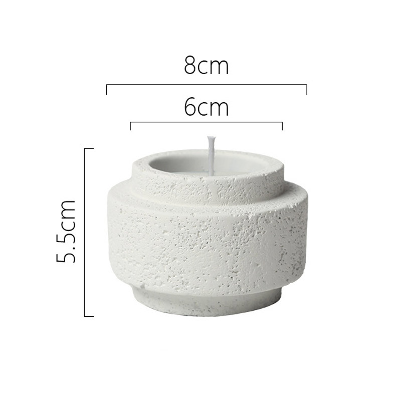 Minimalist Concrete Aromatherapy Candle Jar Color:Beige