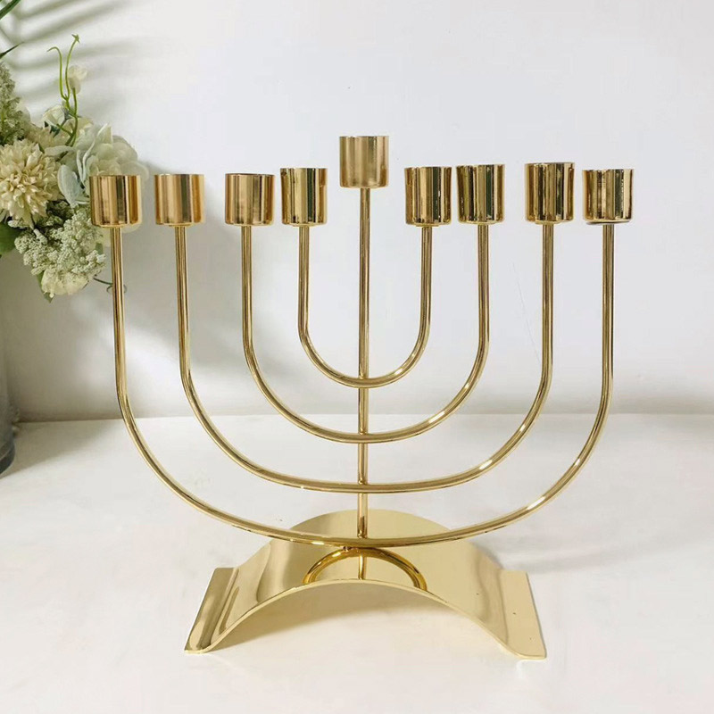 Modern 9-Arms Candelabra, Hanukkah Menorah 27*7*26cm