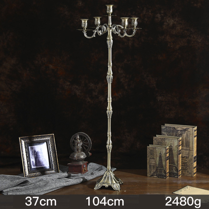 Vintage Iron 5 Arms Candelabra 37*104cm,2.48kg
