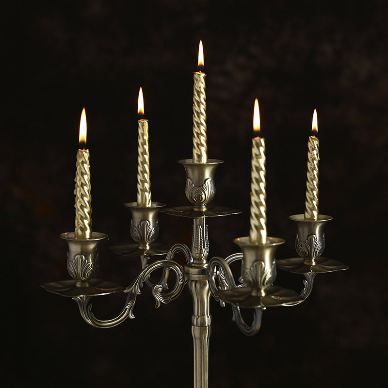 Vintage Iron 5 Arms Candelabra Size:37*104cm,2.48kg 4