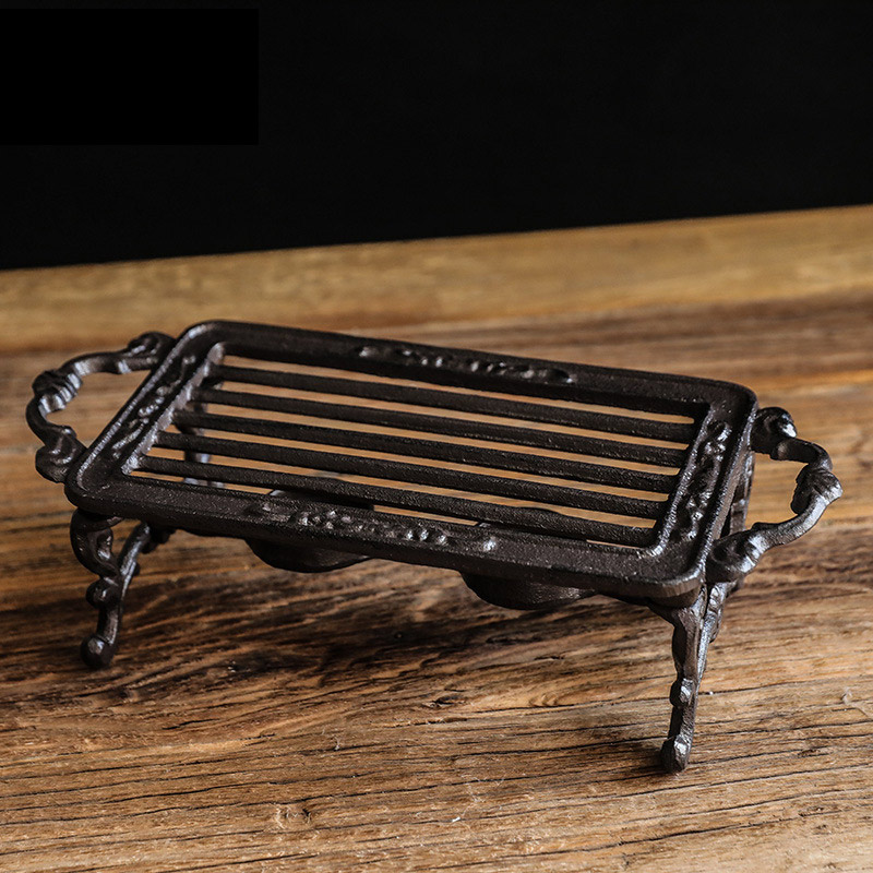Vintage Cast Iron Hollow Teapot Warmer Size:32*13.5*9cm,1860g