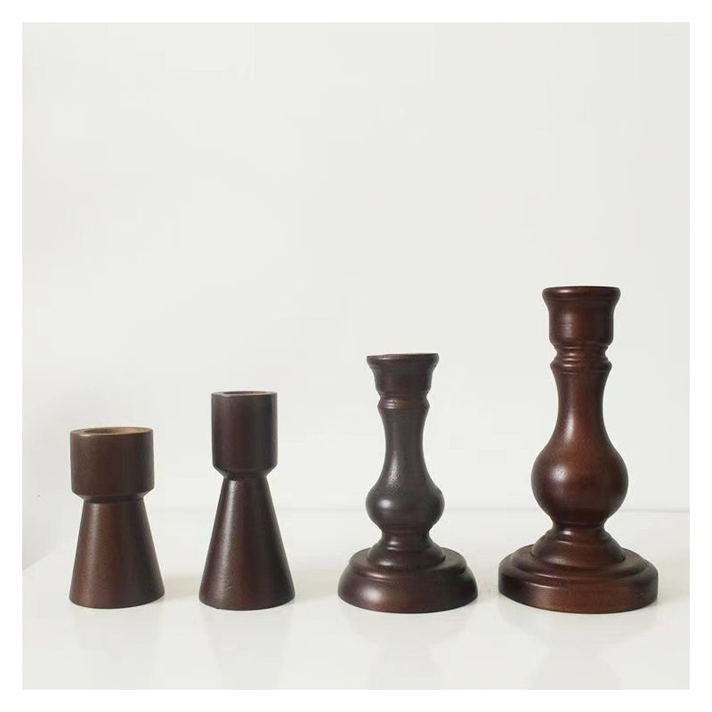 Wooden Candle Holder Size:5.5*5.5*9cm 1
