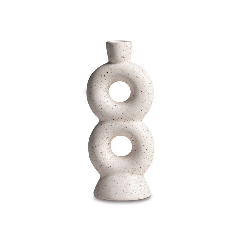 Nordic Minimalist Ceramic Candlestick Holder Set of 3 Size:10.2*10.2*23cm
