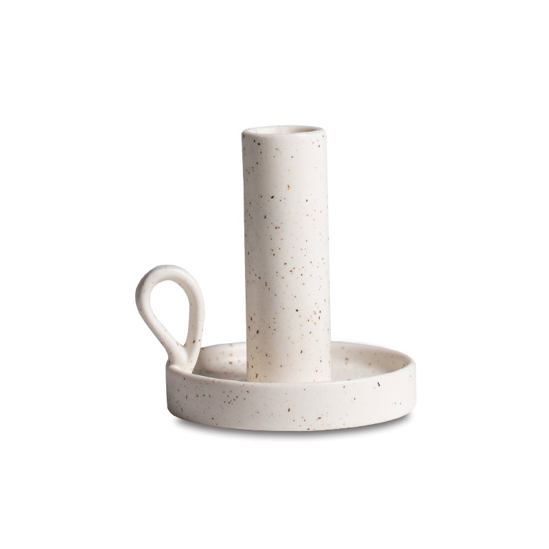 Nordic Minimalist Ceramic Candlestick Holder Set of 3 Size:10.5*10.5*10.5cm