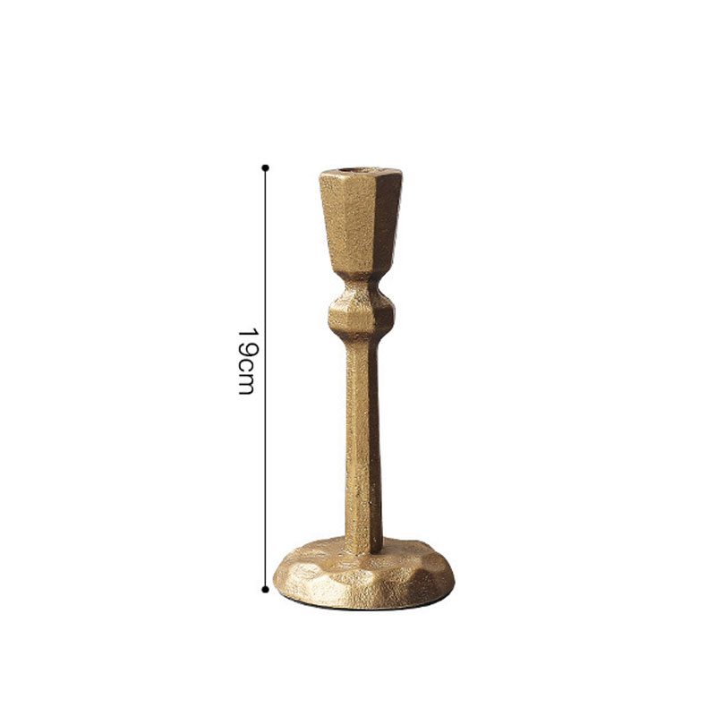 Minimalist Hammered Cast Iron Candlestick Set of 3 Size:8*8*19cm