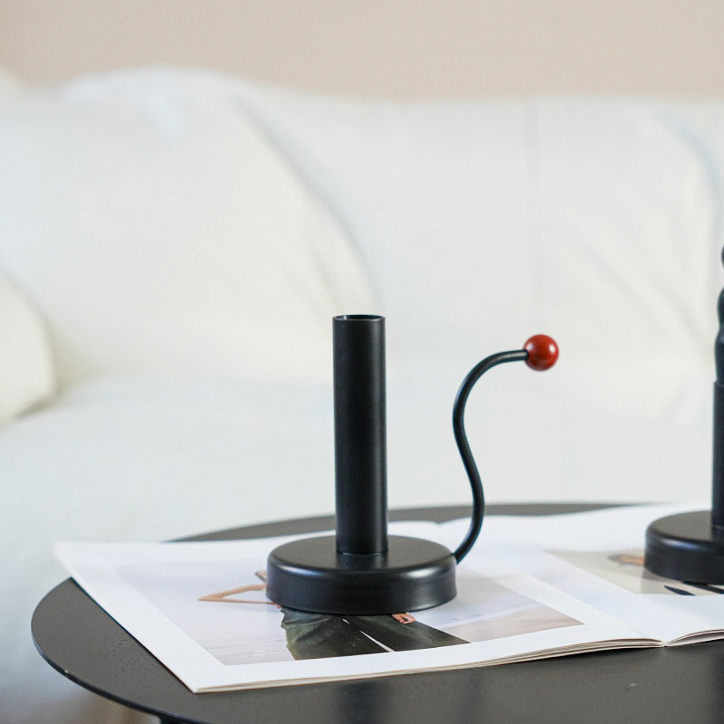 Iron Candle Holder with Colorful Sphere Size:12.5*10.5cm 4