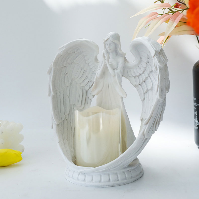 Praying Angel Resin Candle Holder Size:12.5*12.5*21.5cm 7