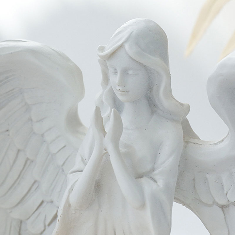 Praying Angel Resin Candle Holder Size:12.5*12.5*21.5cm 3