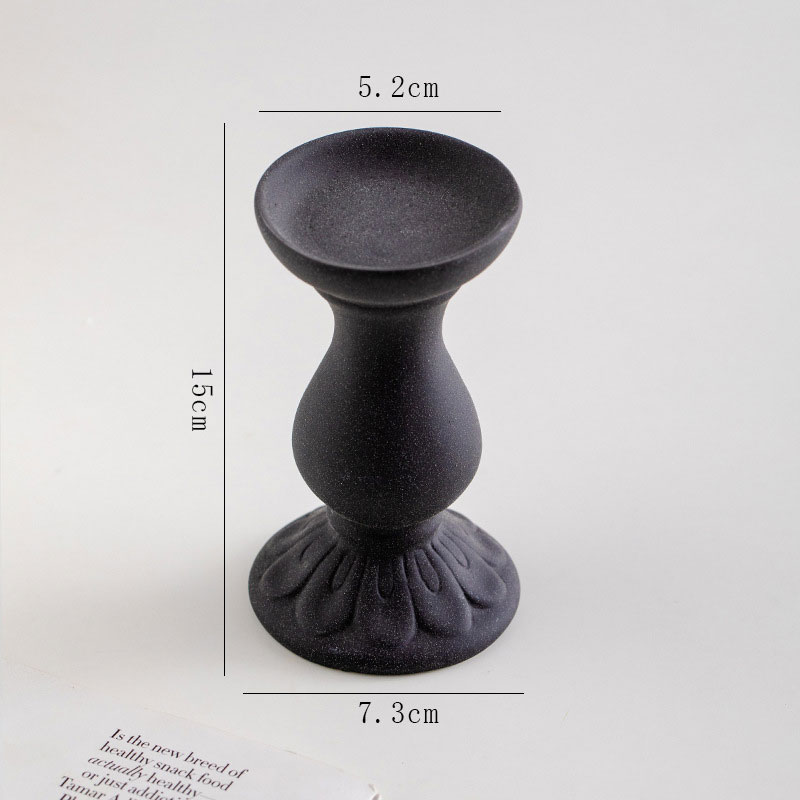 patterned Speckled candle holder Style:Style2;Color:Black