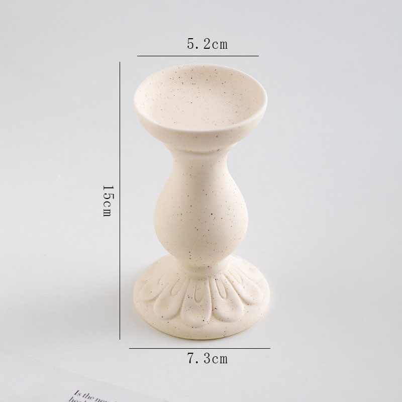 patterned Speckled candle holder Style:Style2;Color:Beige