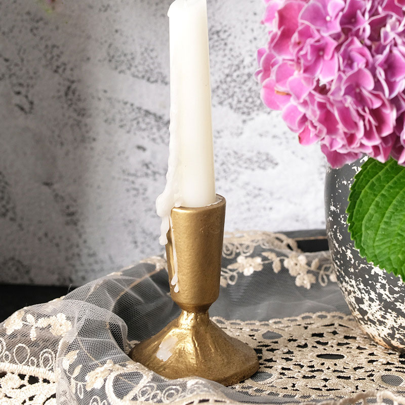 Vintage Cast Iron Candle Holder | Modern Minimalist Candlestick Size:7.2*8cm 1