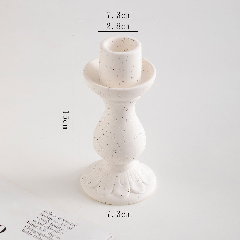 patterned Speckled candle holder Style:Style1;Color:Speckled White