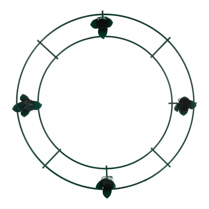 Advent Wreath Metal Taper Candle Ring Frame Color:Green 1